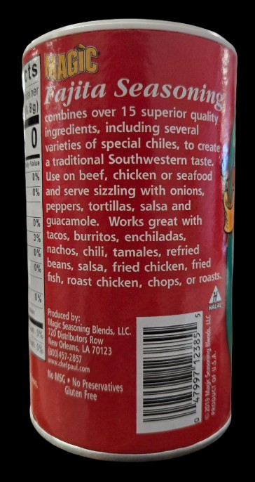 Chef Paul's Magic Fajita Seasoning