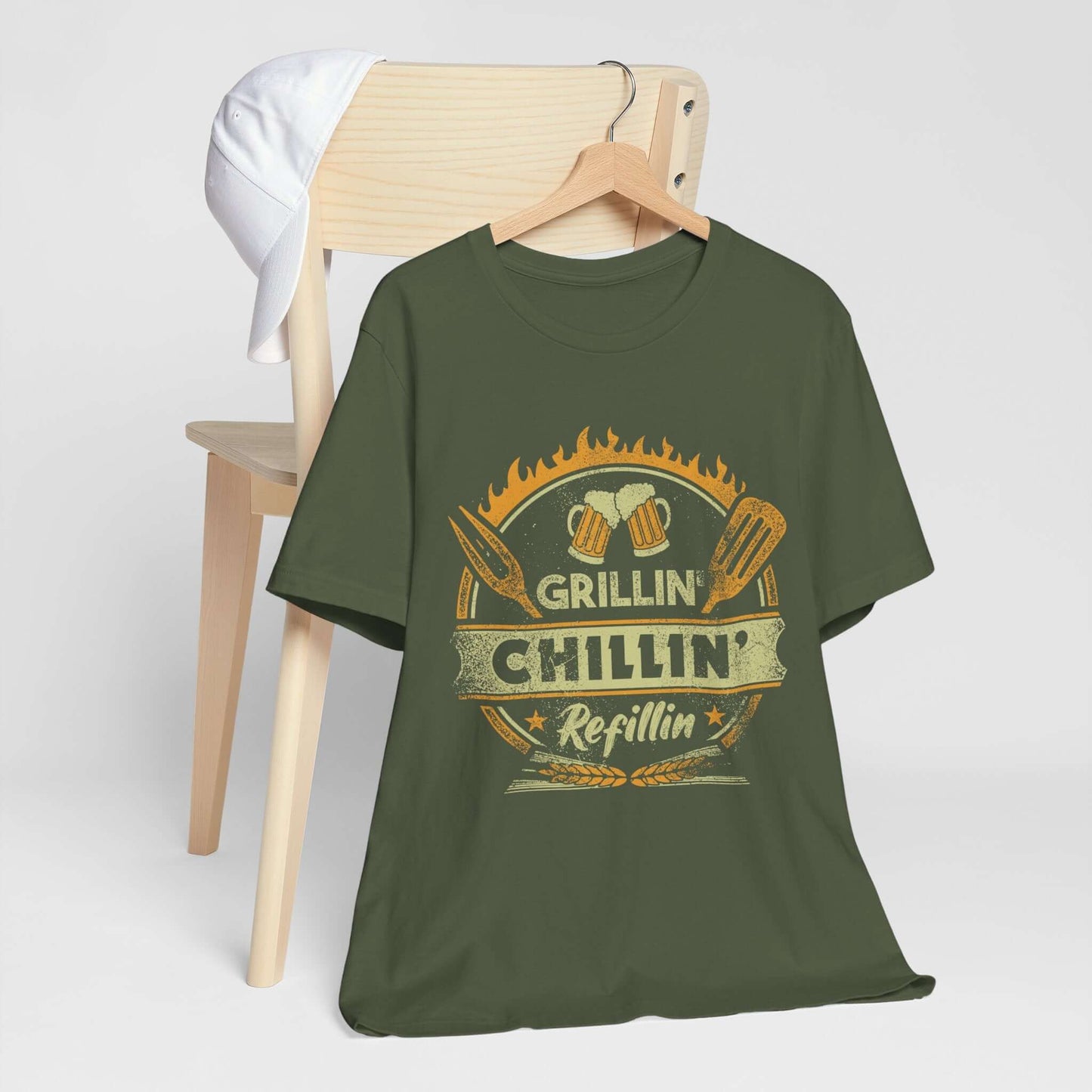 GRILLIN' CHILLIN' REFILLIN' BBQ T-SHIRT