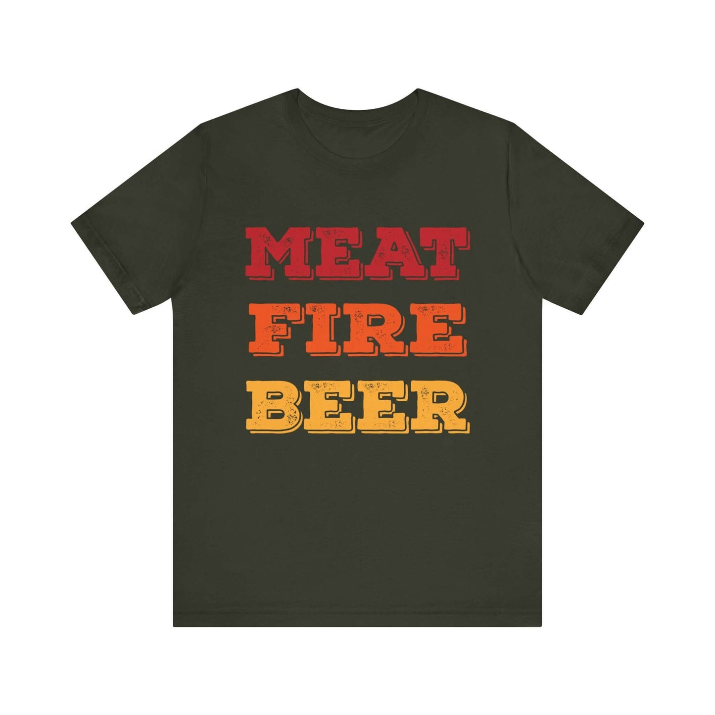 MEAT FIRE BEER BBQ T-SHIRT