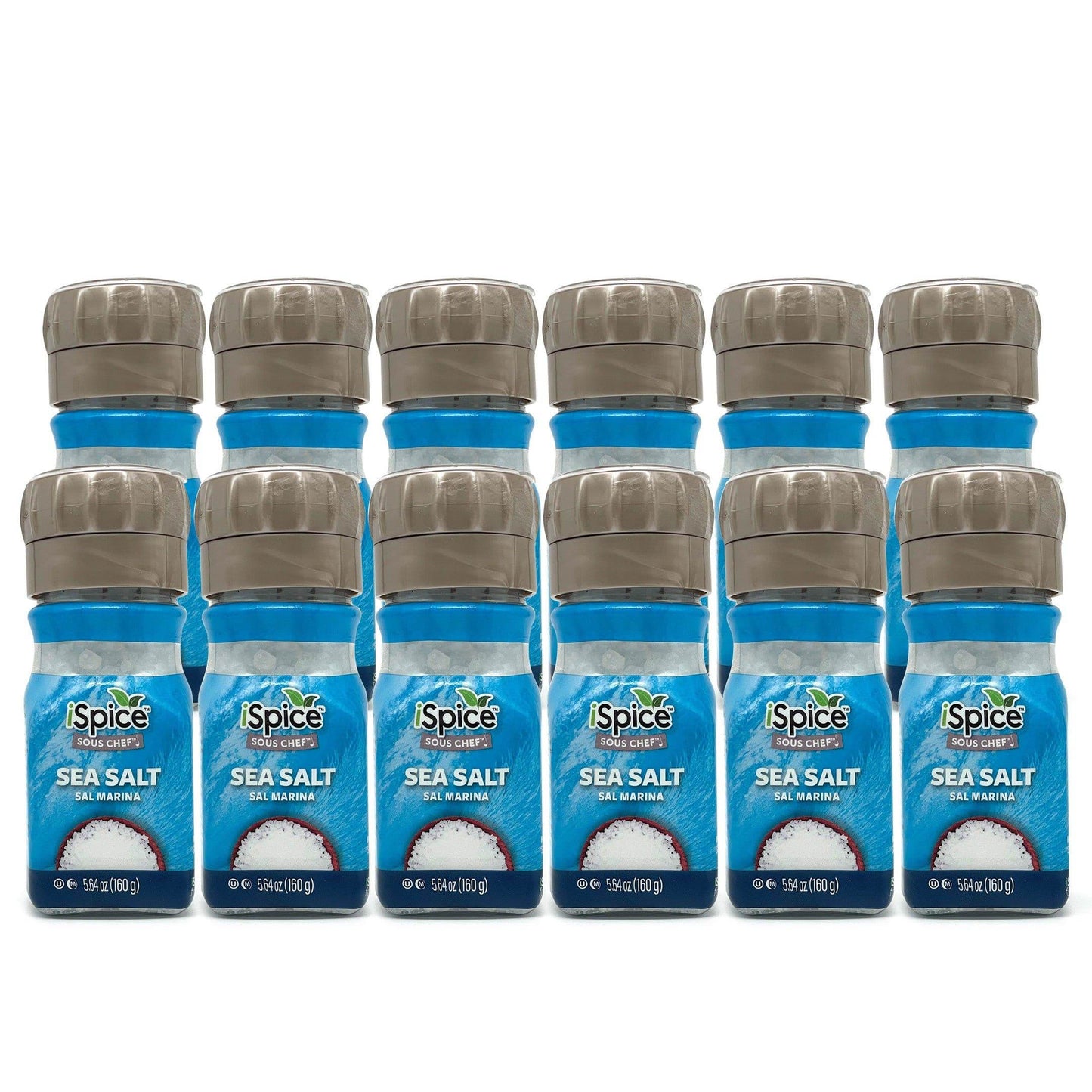 iSpice 12 Pack of Sea Salt Grinder