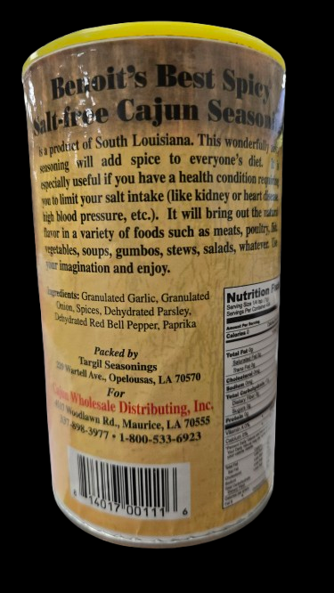 Benoit's Best Spicy Salt-Free Cajun Seasoning