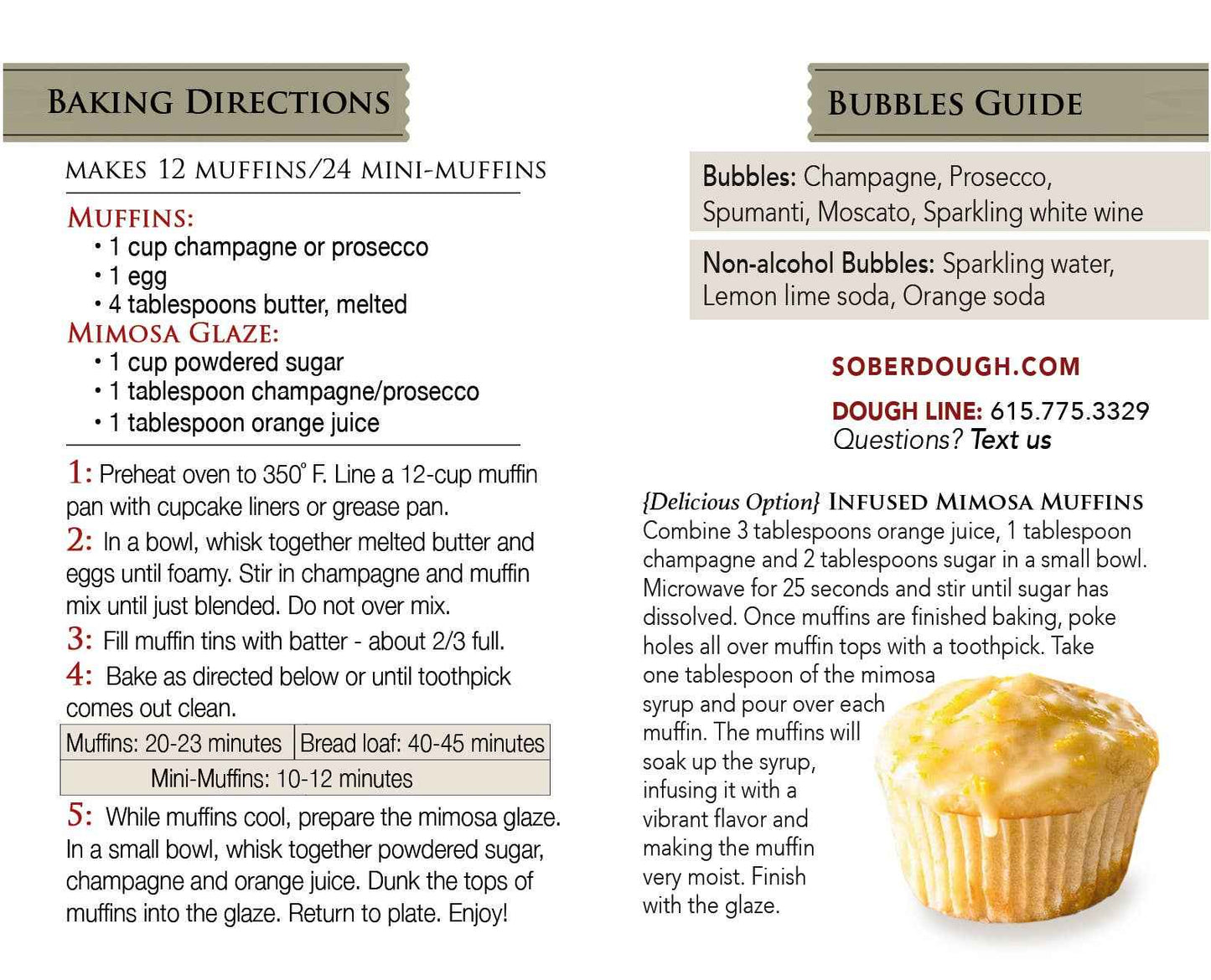 Mimosa Muffins Bread Mix