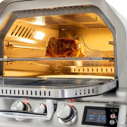 Blaze 26-in Countertop Propane Outdoor Oven w/ Bluetooth Probes & Rotisserie