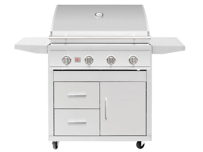 Summerset Sizzler 32-Inch 4-Burner Freestanding Gas Grill on Deluxe Cart