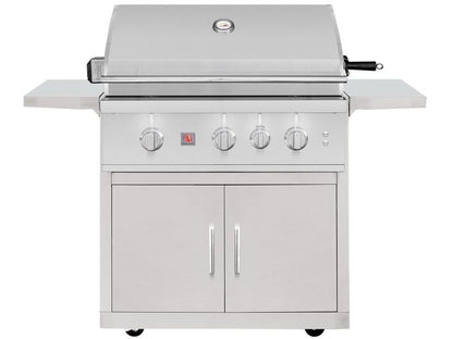 Summerset TRL Pro 32-Inch 3 Burner Freestanding Gas Grill With Rear Infrared Burner and Rotisserie Kit