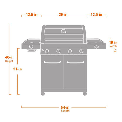 35633B | Matte Blue Infrared Propane Gas Grill