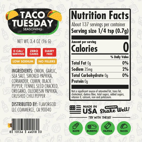 Taco Tuesday Seasoning by FlavorGod