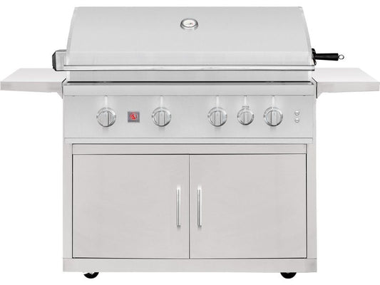 Summerset TRL Pro 40-Inch 4 Burner Freestanding Gas Grill With Rear Infrared Burner and Rotisserie Kit