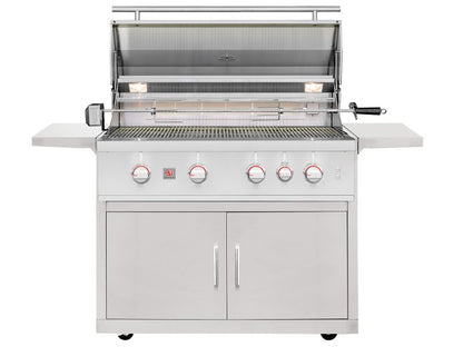 Summerset TRL Pro 40-Inch 4 Burner Freestanding Gas Grill With Rear Infrared Burner and Rotisserie Kit