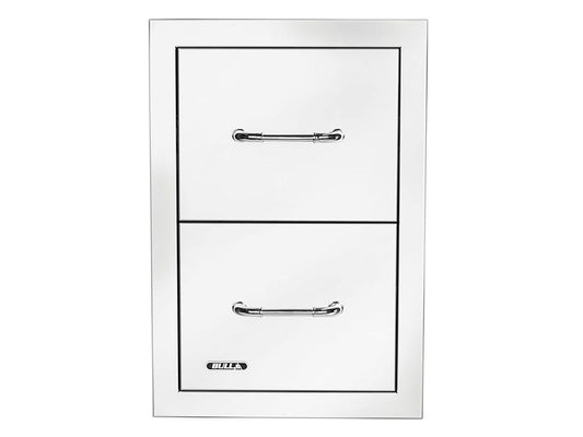 Bull 15-Inch Stainless Steel Double Access Drawer with Reveal
