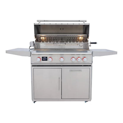 Blaze LTE PRO 40-Inch 5-Burner Freestanding Grill w/Digital Temperature Screen & Rotisserie