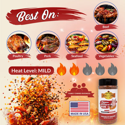 Premium All Purpose Gluten Free Keto Friendly BBQ Rub 11 oz