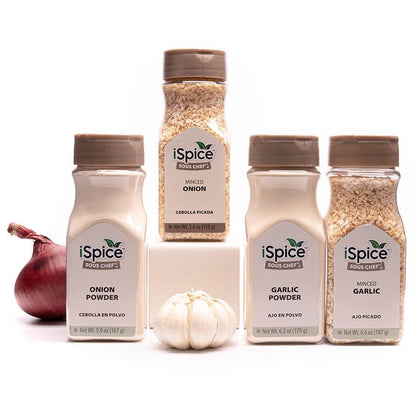 iSpice 4 Pack of Garlic and Onion Spice