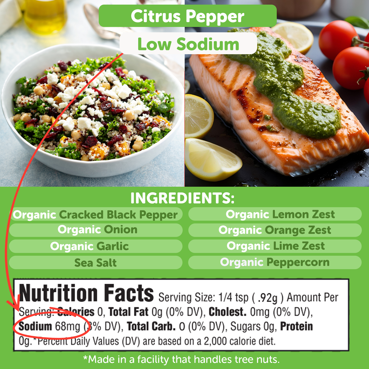 Organic Citrus Pepper Seasoning