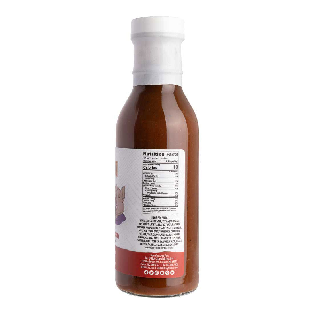 Swinewaush No Sugar Added Gluten Free Natural BBQ Sauce