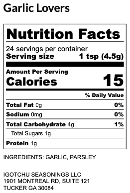 Igotchu Garlic Lovers Seasoning