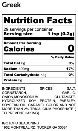Igotchu Greek Seasoning