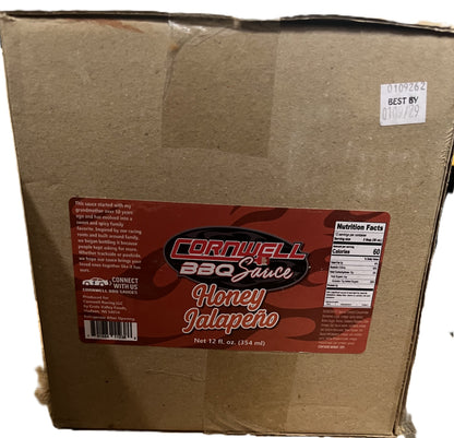 Case of Cornwell Honey Jalapeno BBQ Sauce