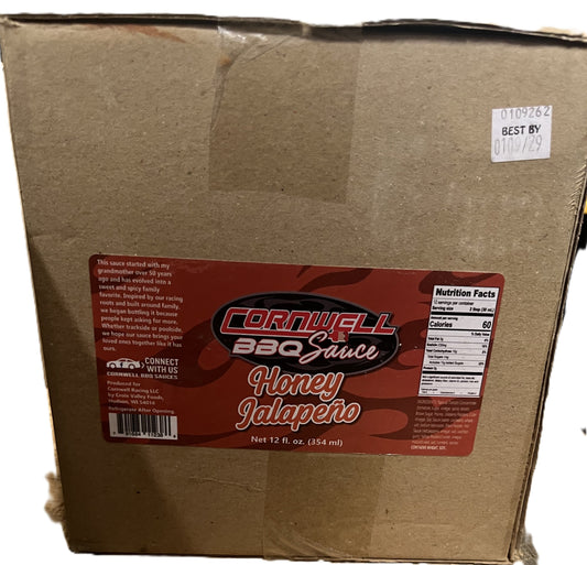 Case of Cornwell Honey Jalapeno BBQ Sauce
