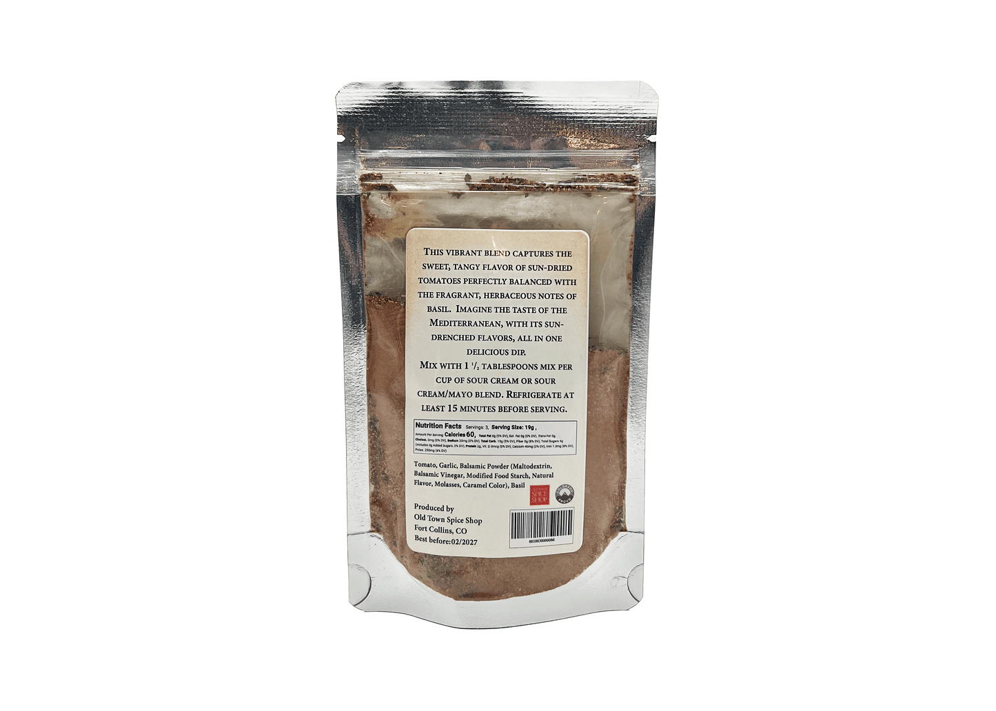 Sun Dried Tomato Basil Dip Mix