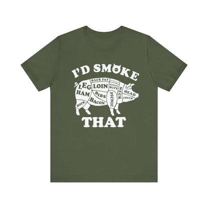 I'D SMOKE THAT PIG BBQ T-SHIRT