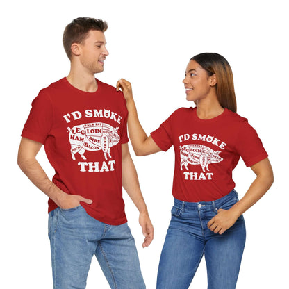 I'D SMOKE THAT PIG BBQ T-SHIRT
