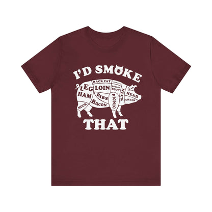 I'D SMOKE THAT PIG BBQ T-SHIRT