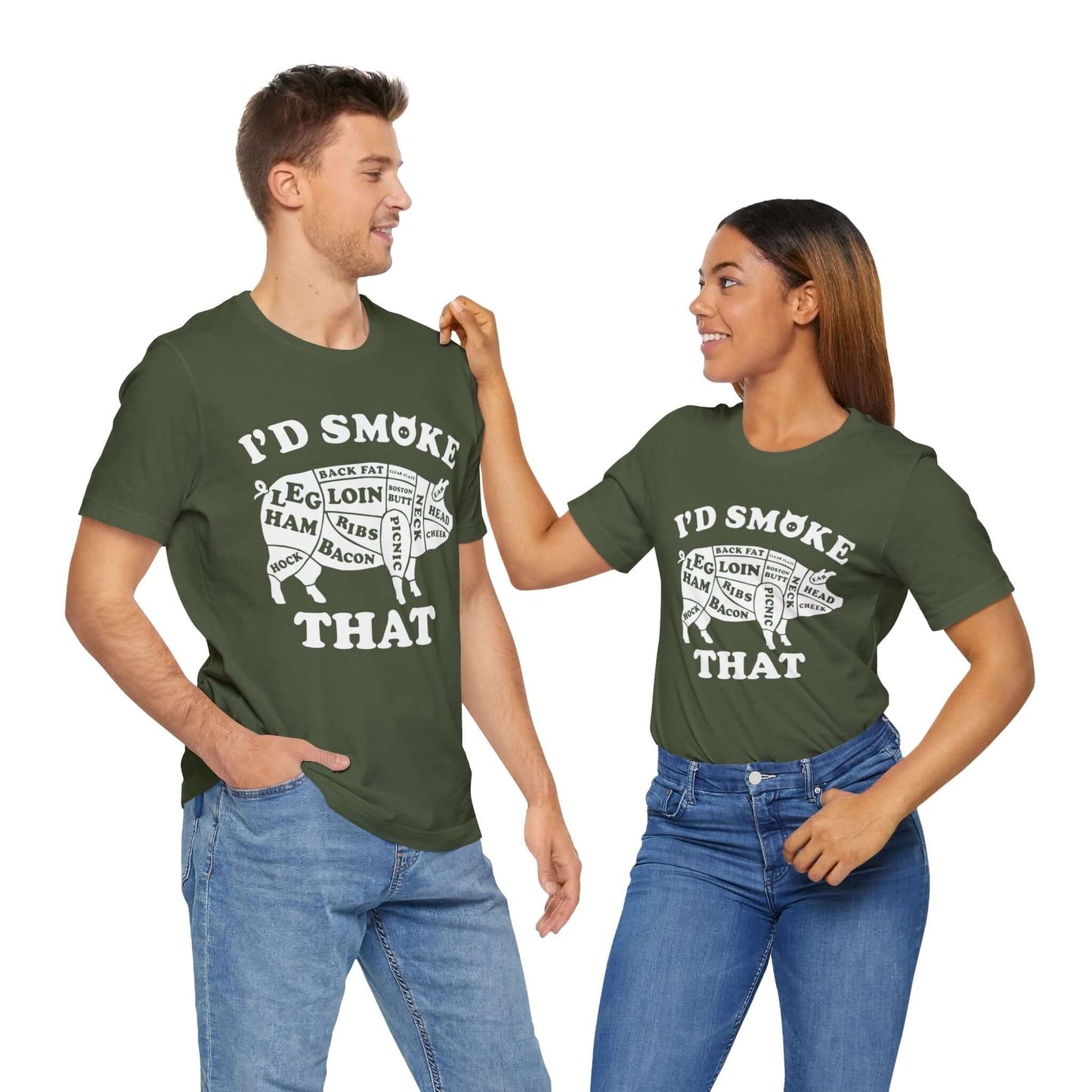 I'D SMOKE THAT PIG BBQ T-SHIRT
