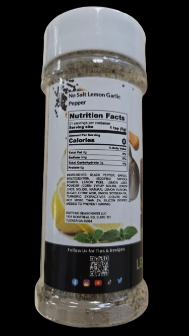 Igotchu No Salt Lemon Garlic Pepper Seasoning