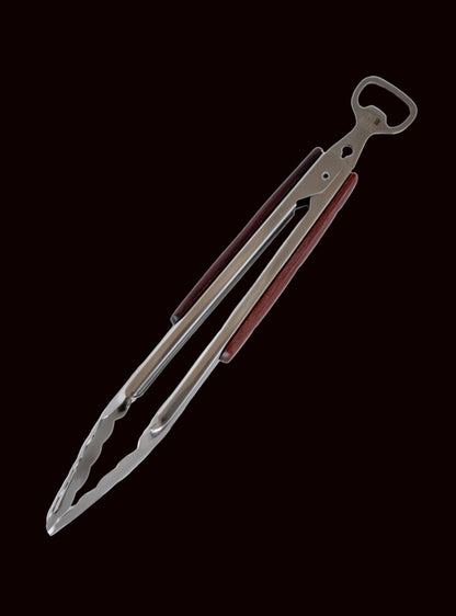 Heavy Duty Stainless Steel Tongs with Bottle Opener