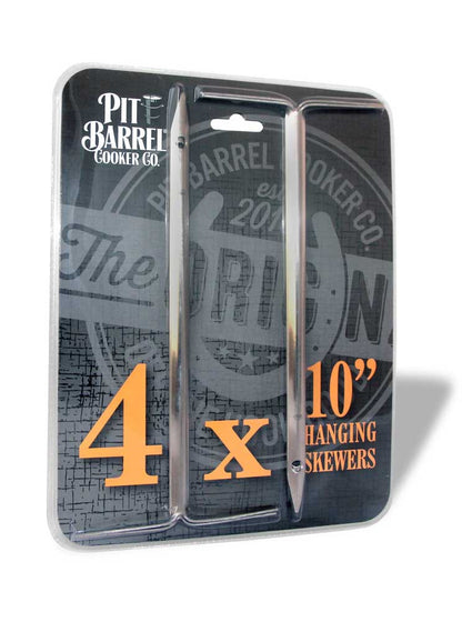 Stainless Steel 10" Hanging Skewers (4-Pack)
