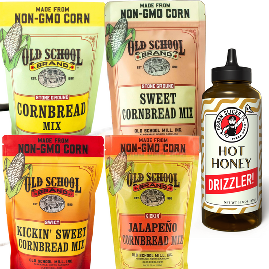 Southern Cornbread Sampler with Hot Honey Drizzler