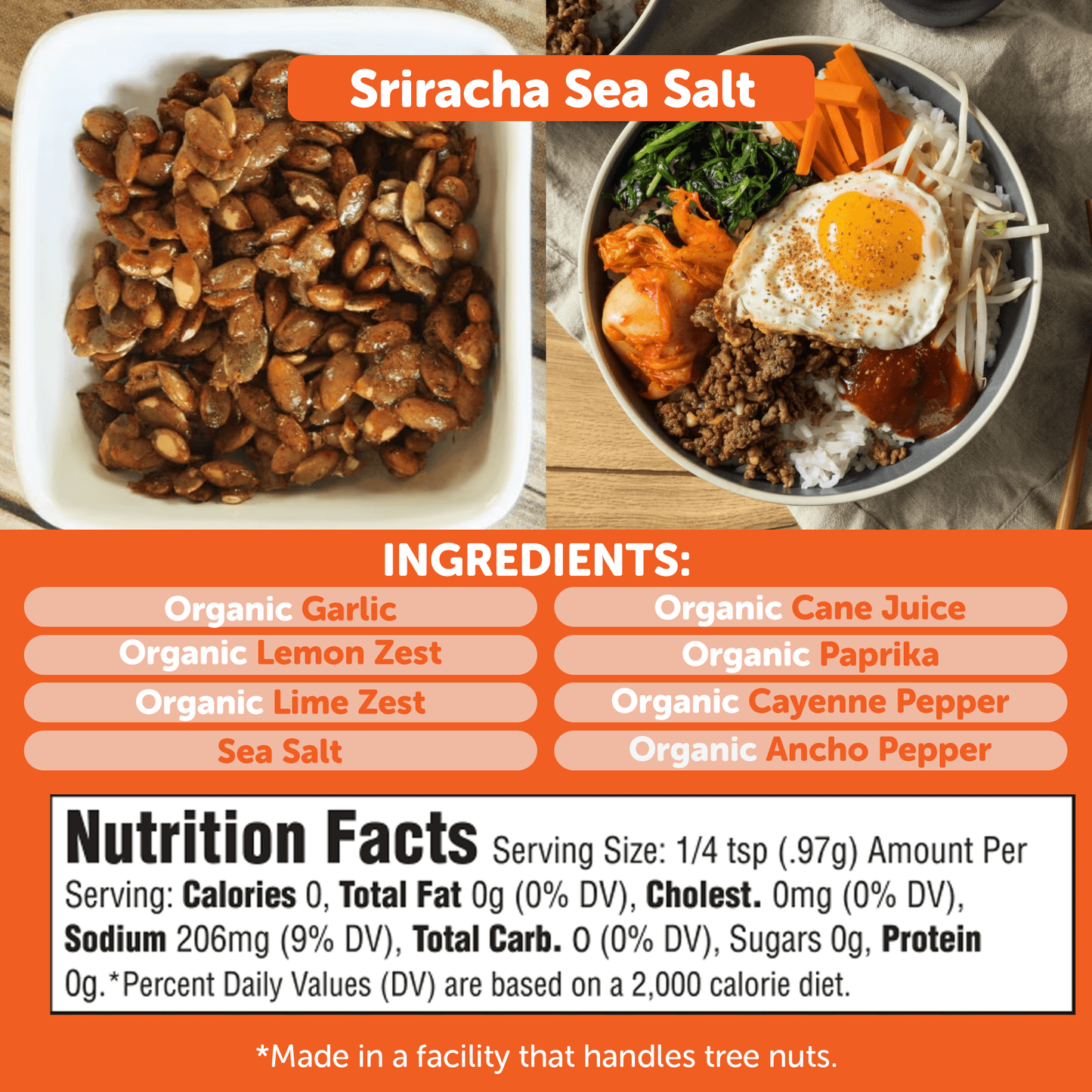 Organic Sriracha Hot Sea Salt Blend