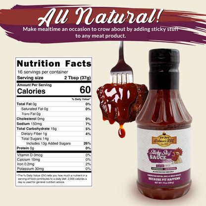 Sticky Stuff Gluten Free Natural BBQ Sauce