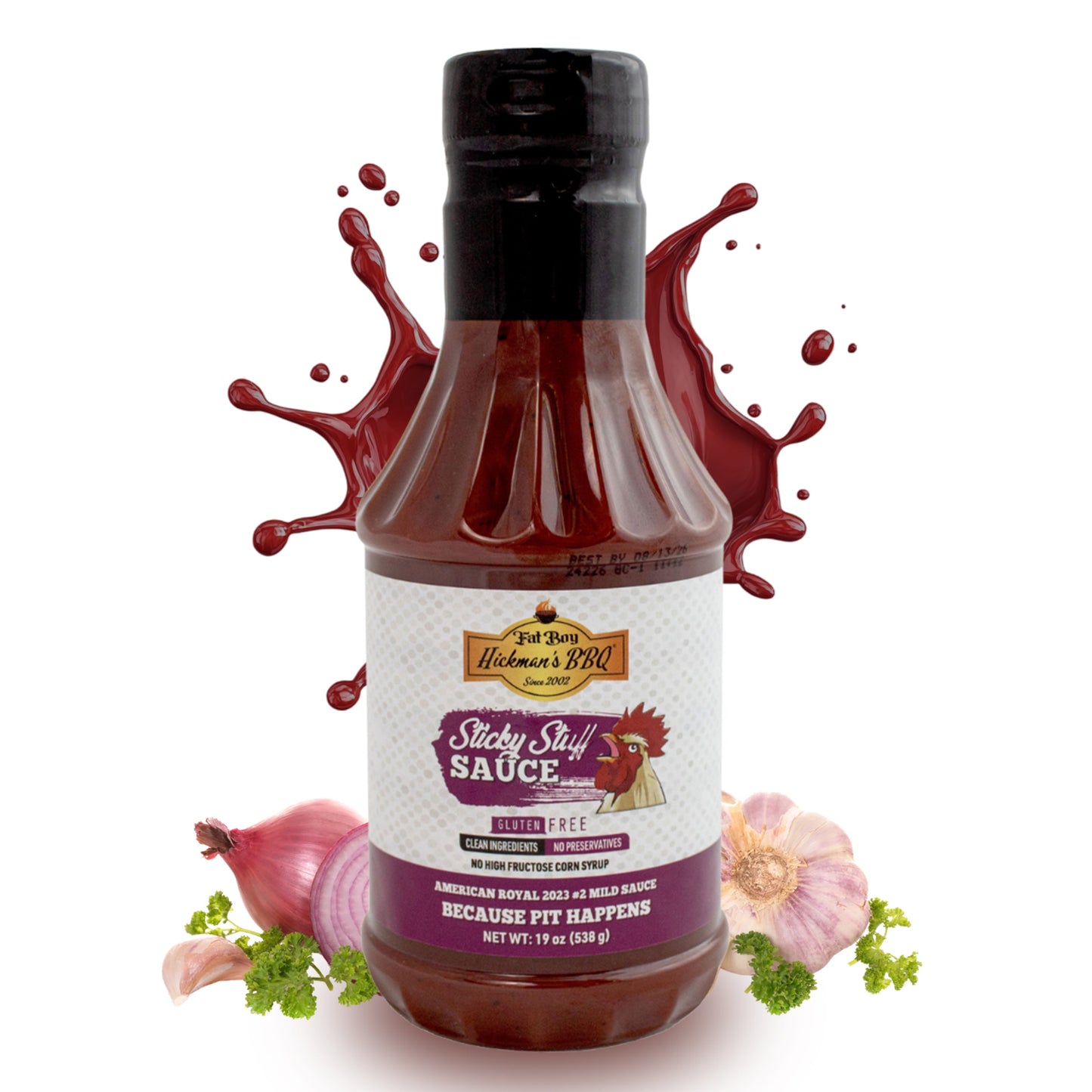 Sticky Stuff Gluten Free Natural BBQ Sauce 19 oz - Pack of 2