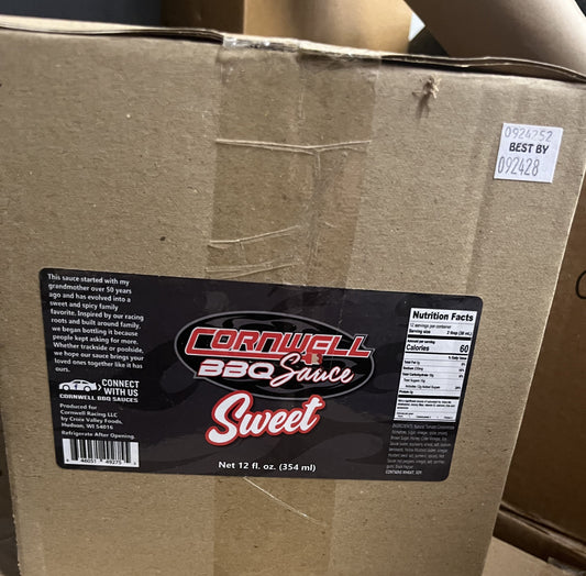 Case of Cornwell Sweet BBQ Sauce