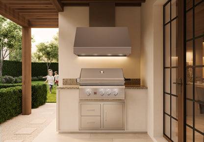 Summerset TRL Pro 32-Inch 3 Burner Freestanding Gas Grill With Rear Infrared Burner and Rotisserie Kit On Deluxe Cart