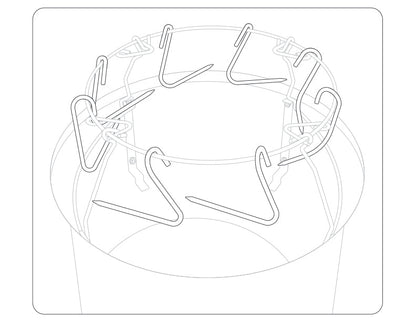 18" Weber Smokey Mountain Hanging System