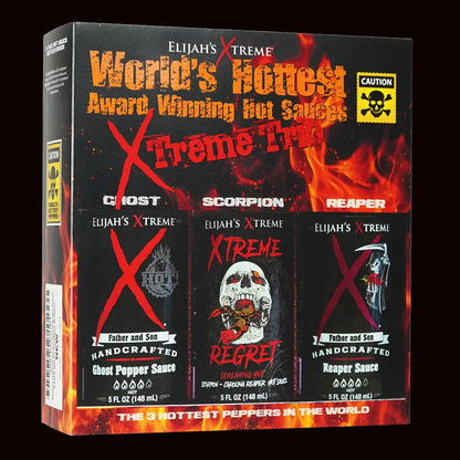World's Hottest Xtreme Trio Hot Sauce Variety Pack