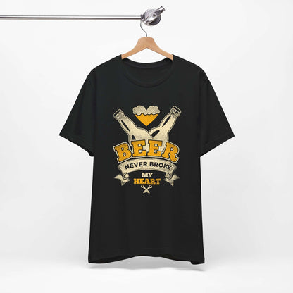 BEER NEVER BROKE MY HEART BBQ T-SHIRT