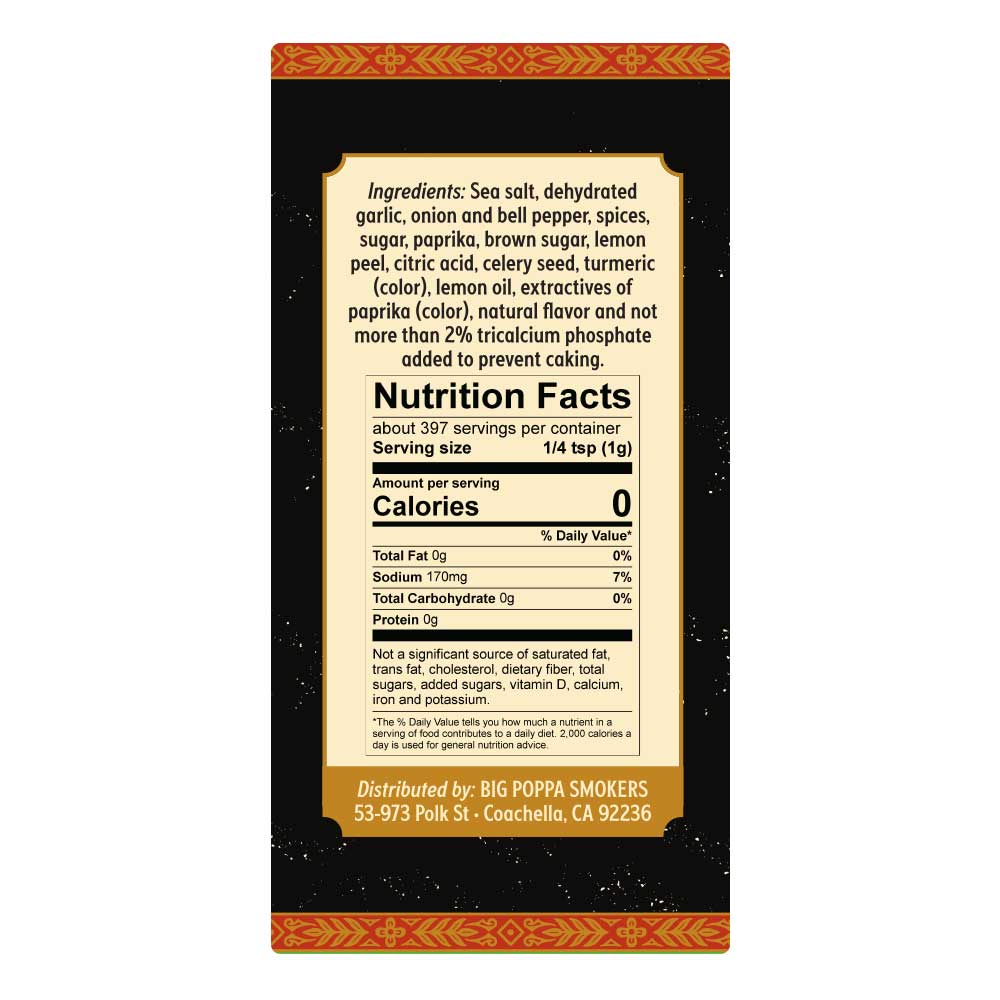 Big Poppa's Double Secret Seasoning