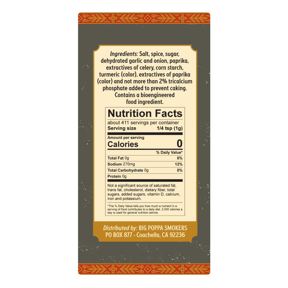 Big Poppa's Little Louie's Garlic Pepper Seasoning