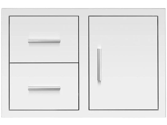 Summerset 33-Inch Stainless Steel Masonry Access Door & Double Drawer Combo