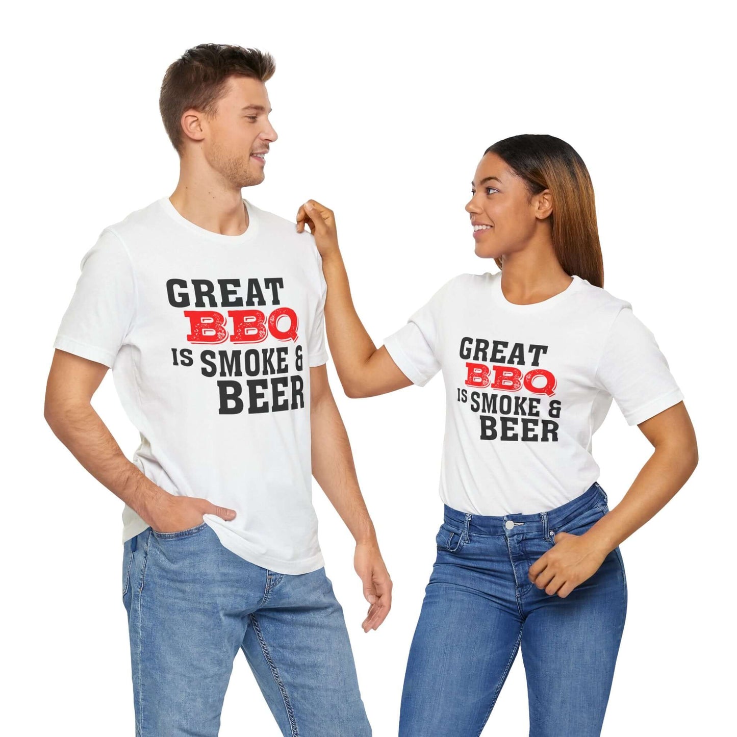 GREAT BBQ IS SMOKE & BEER T-SHIRT