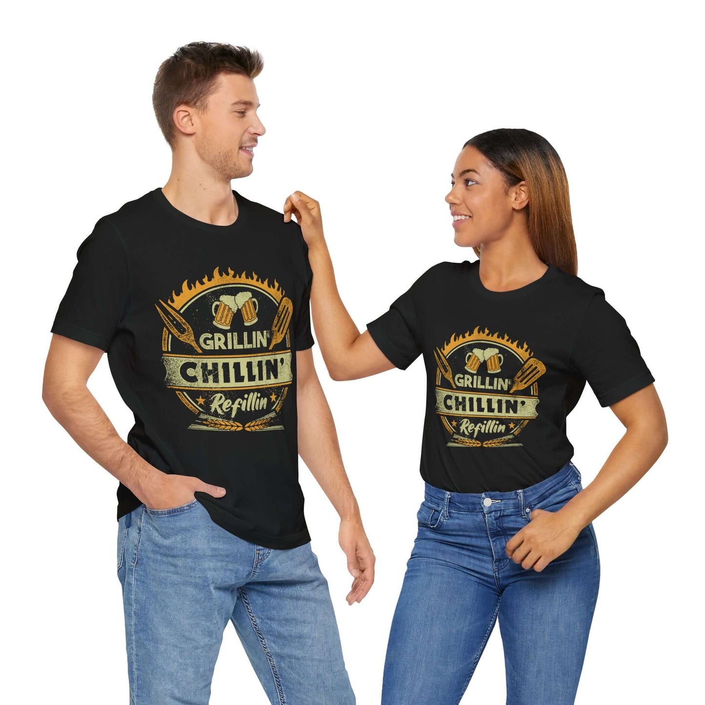 GRILLIN' CHILLIN' REFILLIN' BBQ T-SHIRT
