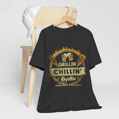 GRILLIN' CHILLIN' REFILLIN' BBQ T-SHIRT
