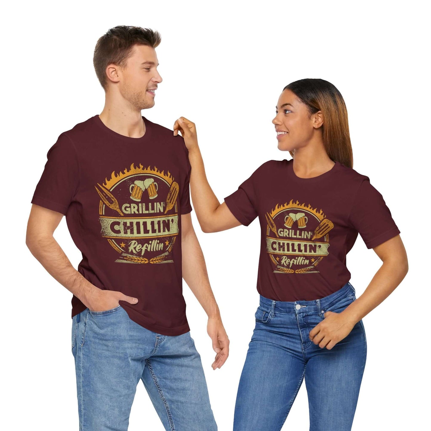 GRILLIN' CHILLIN' REFILLIN' BBQ T-SHIRT
