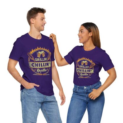 GRILLIN' CHILLIN' REFILLIN' BBQ T-SHIRT