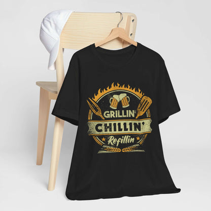GRILLIN' CHILLIN' REFILLIN' BBQ T-SHIRT