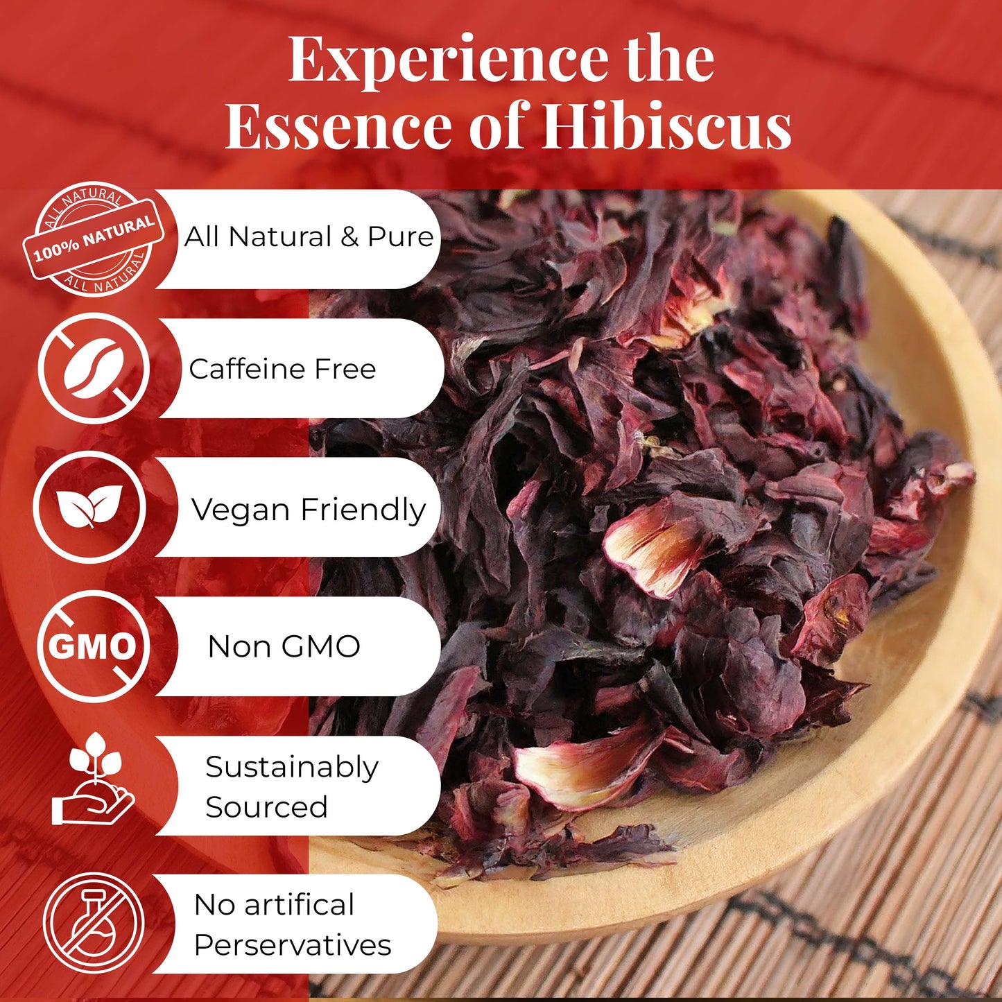 Dried Hibiscus Flowers